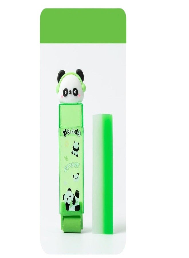 SAMVARDHAN Theme Based Roller Eraser - Cute Retractable Eraser for Kids,Clean & Easy to Use, Stationary Set, Kawaii Rubber Erasers, Fancy Birthday Return Gift,Pack of 1 (Panda)